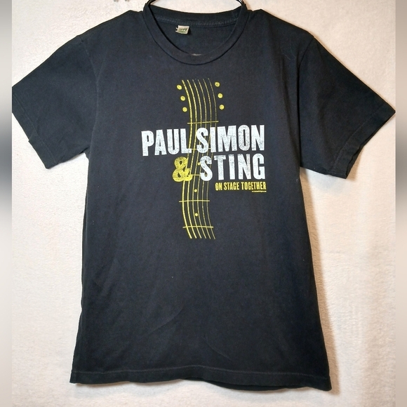 ROYAL apparel Paul Simon/Sting T-shirt On Stage Together 2014 Tour Organic - Picture 1 of 9